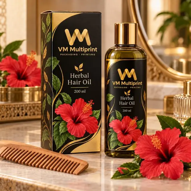 Hair Oil Box packaging design by VM Multiprint